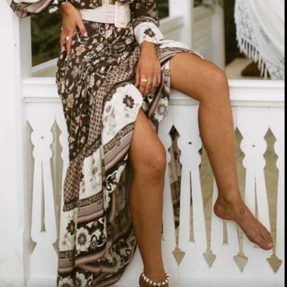 LANCE CADE BEAUTIFUL BOHO FLORAL TIERED MAXI SKIRT SZ MEDIUM NWT - Picture 2 of 8